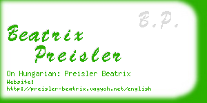 beatrix preisler business card